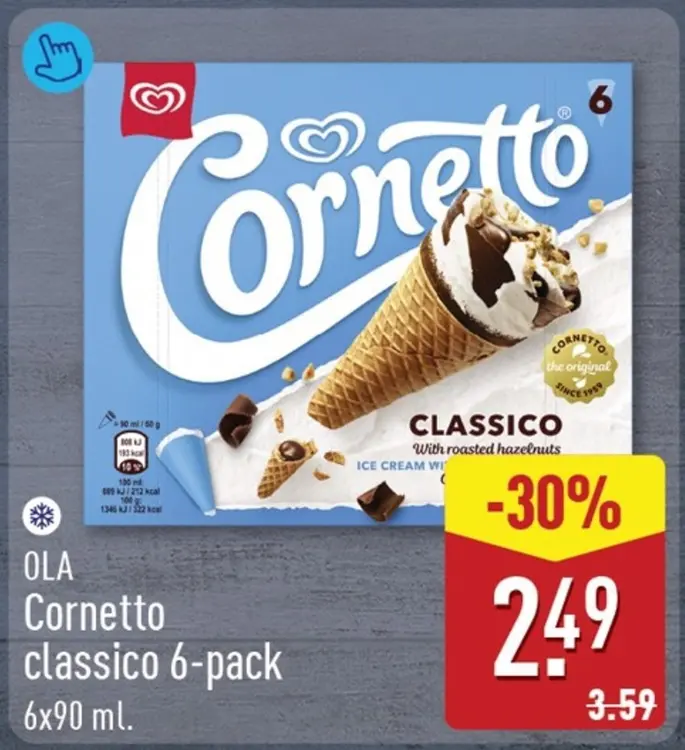 Aanbieding: Cornetto classico 6-pack