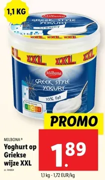 Aanbieding: Yoghurt op Griekse wijze XXL