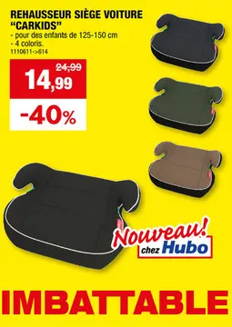Offre: Carkids réhausseur 125-150 cm taupe/noir