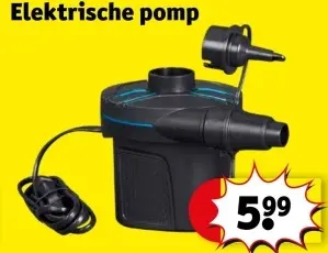 Promotie: Elektrische pomp