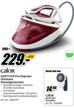 Promotie: GV9711C0 Pro Express Ultimate Stoomgenerator