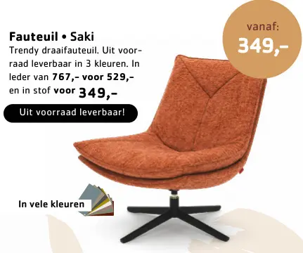 Promotie: Fauteuil Saki