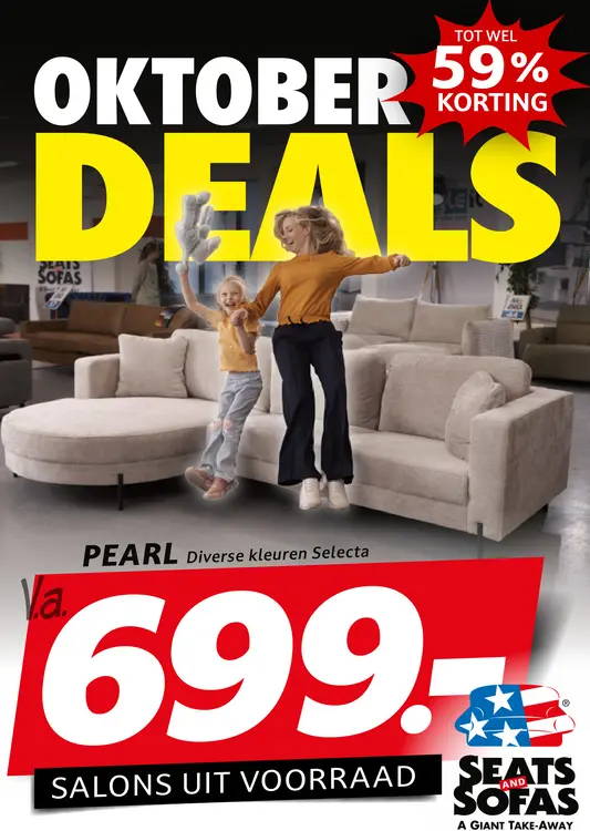 Promotie: Seats and Sofas Pearl salon