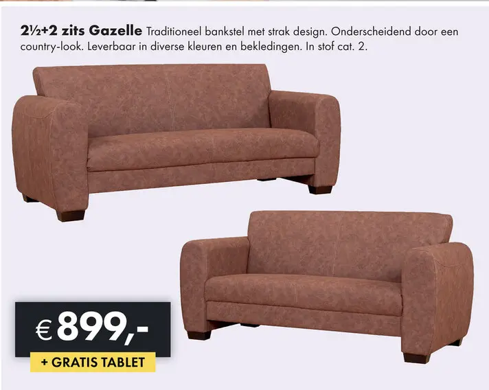 Aanbieding: Gazelle 2½+2 bruin