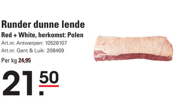 Aanbieding: Runder dunne lende