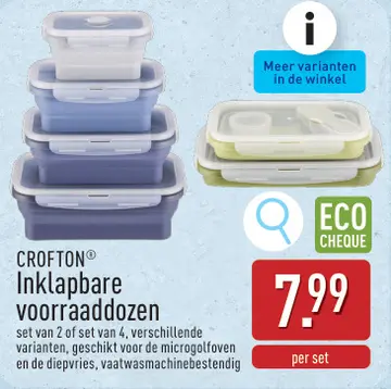 Aanbieding: CROFTON® Inklapbare voorraaddozen