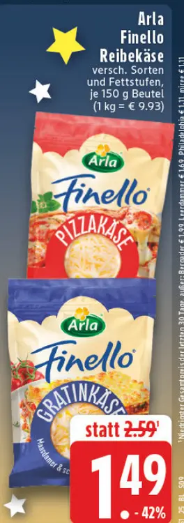 Aanbieding: Finello Reibekäse