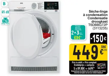 Offre: Sèche-linge à condensation / Condensatie droogkast