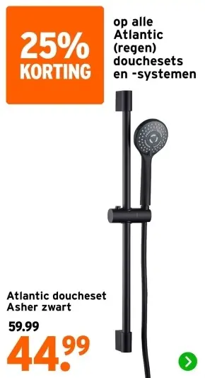 Aanbieding: Alle Atlantic (regen)douchesets en -systemen