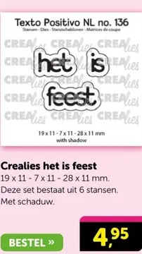 Aanbieding: Crealies het is feest