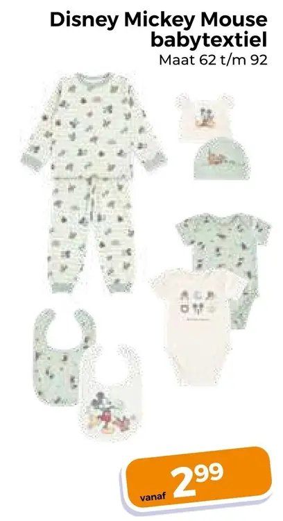 Aanbieding: Mickey Mouse babytextiel