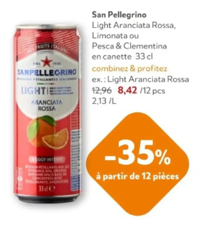 Offre: Light Aranciata Rossa, Limonata ou Pesca & Clementina