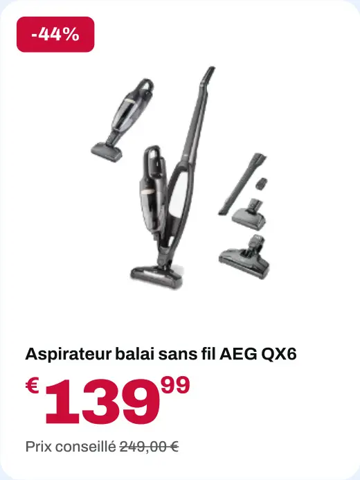 Offre: Aspirateur balai sans fil QX6