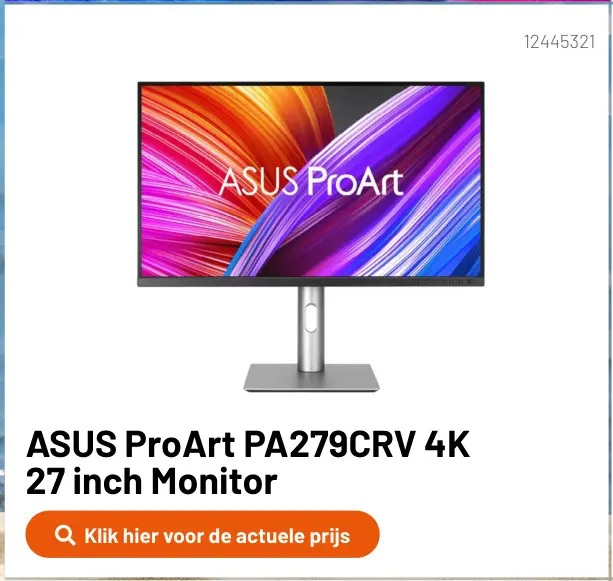 Promotie: ProArt PA279CRV 4K 27 inch Professional Monitor