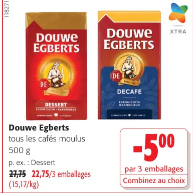 Offre: Douwe Egberts tous les cafés moulus
