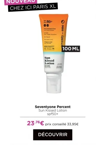 Offre: Sun Kissed Lotion