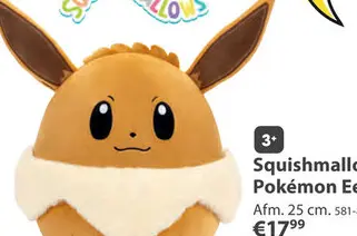 Aanbieding: Squishmallows Pokémon Eevee - 25 Cm