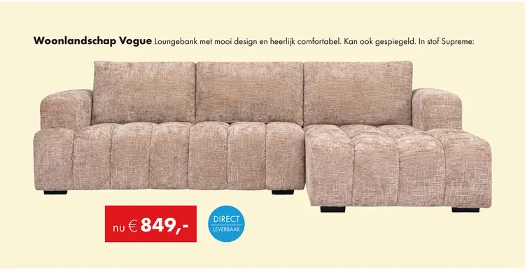 Promotie: Vogue loungebank