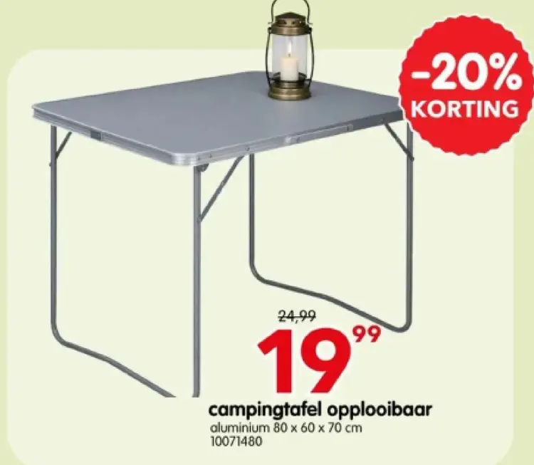 Promotie: campingtafel opplooibaar