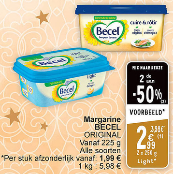 Aanbieding: Margarine BECEL ORIGINAL