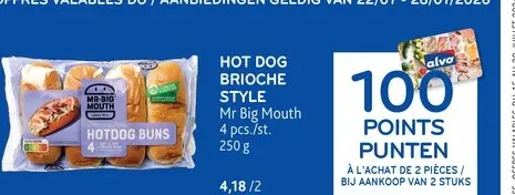 Offre: Hot dog brioche style