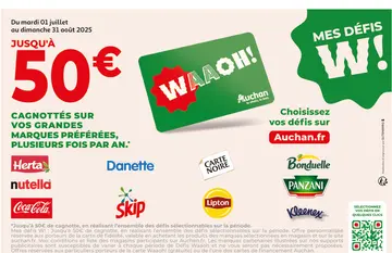 Offre: Mes Défis W! Cagnottés sur vos grandes marque