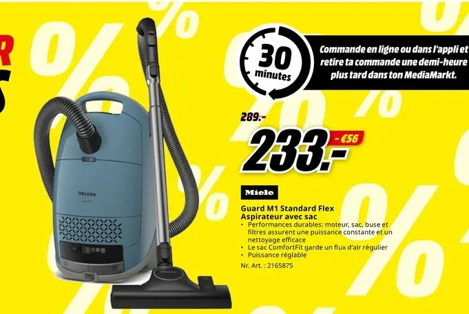 Offre: Guard M1 Standard Flex Aspirateur avec sac