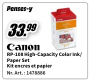 Offre: RP-108 High-Capacity Color Ink/ Paper Set
