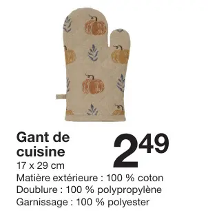 Offre: Gant de cuisine