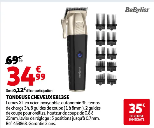 Promotie: Tondeuse cheveux e813se