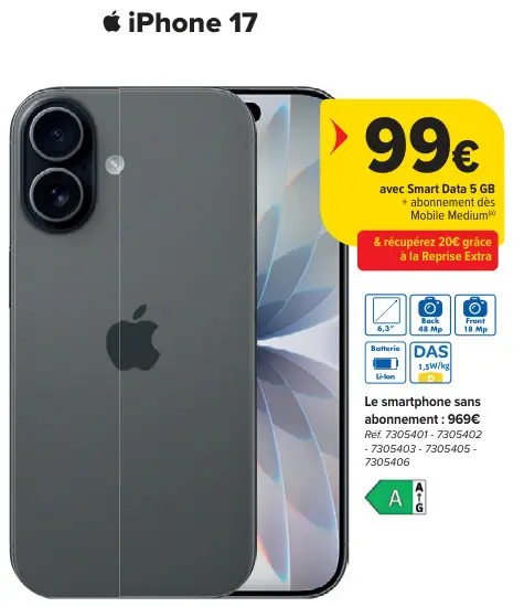 Offre: iPhone 17