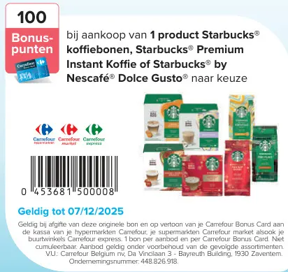 Promotie: Starbucks koffiebonen, Starbucks Premium Inst