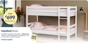 Aanbieding: Stapelbed Sleepworld Deuxx - Wit