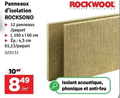 Offre: Panneaux d'isolation ROCKSONO