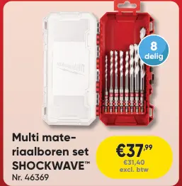 Promotie: Multi materiaal boren set SHOCKWAVE™