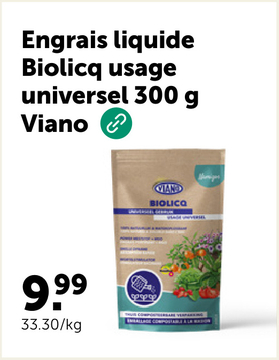 Offre: Engrais liquide/soluble Biolicq usage universel 300 g