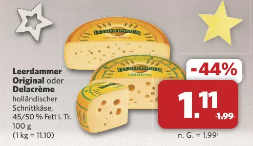 Aanbieding: Leerdammer Original oder Delacrème