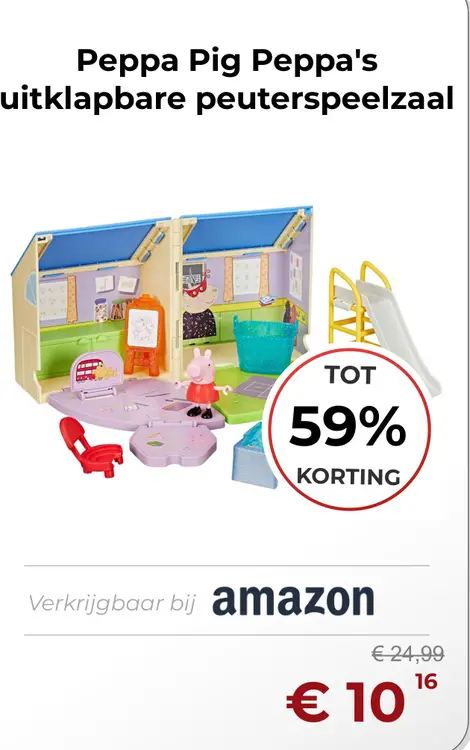 Aanbieding: Peppa Pig Peppa's uitklapbare peuterspeelzaal