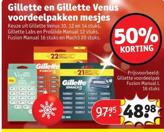 Promotie: Gillette en Gillette Venus voordeelpakken mesjes