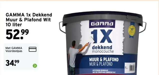 Aanbieding: 1x Dekkend Muur & Plafond Wit