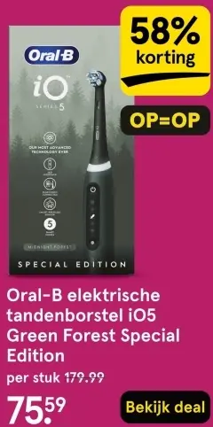 Aanbieding: Elektrische tandenborstel iO5 Green Forest Special Edition