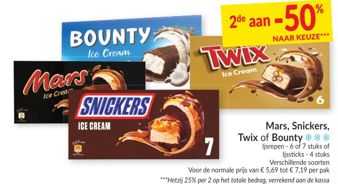 Promotie: Mars, Snickers, Twix of Bounty