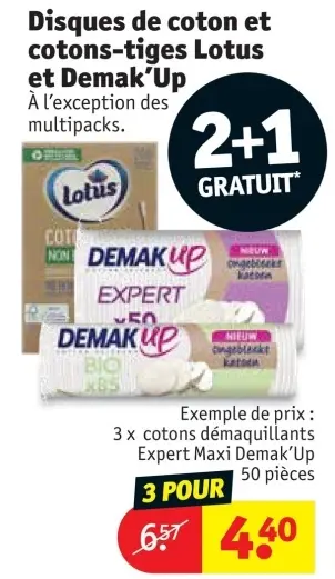 Offre: Disques de coton et cotons-tiges