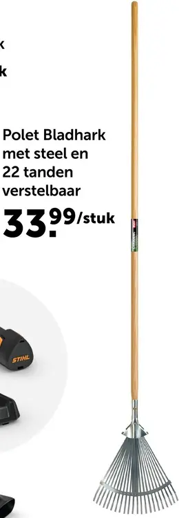 Promotie: Polet Bladhark met steel en 22 tanden verstelbaar