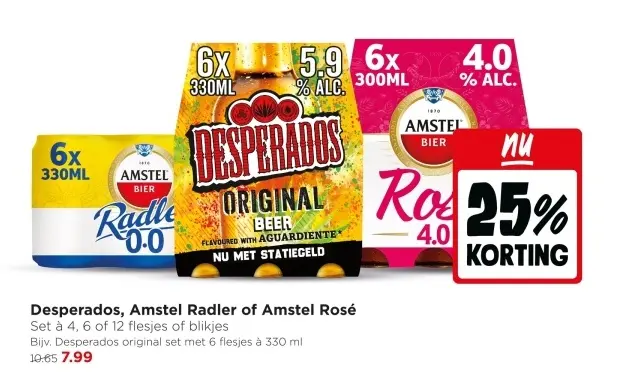 Aanbieding: Desperados, Amstel Radler of Amstel Rosé
