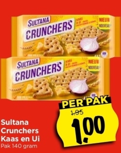 Aanbieding: Sultana Crunchers Kaas en Ui Pak