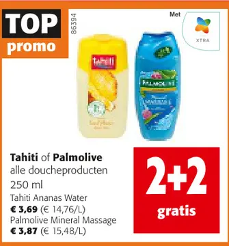 Aanbieding: Tahiti of Palmolive alle doucheproducten