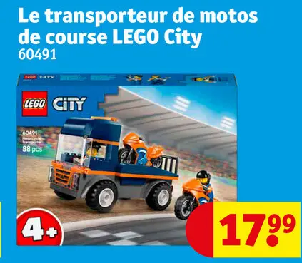 Offre: Le transporteur de motos de course LEGO City