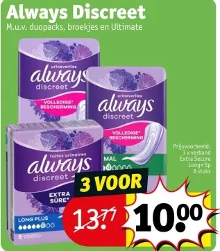 Promotie: Always Discreet