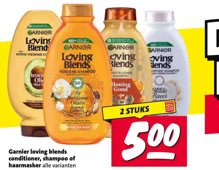 Aanbieding: Garnier loving blends conditioner, shampoo of haarmasker